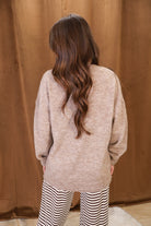 Mocha Mallard Graphic Sweater — back view.