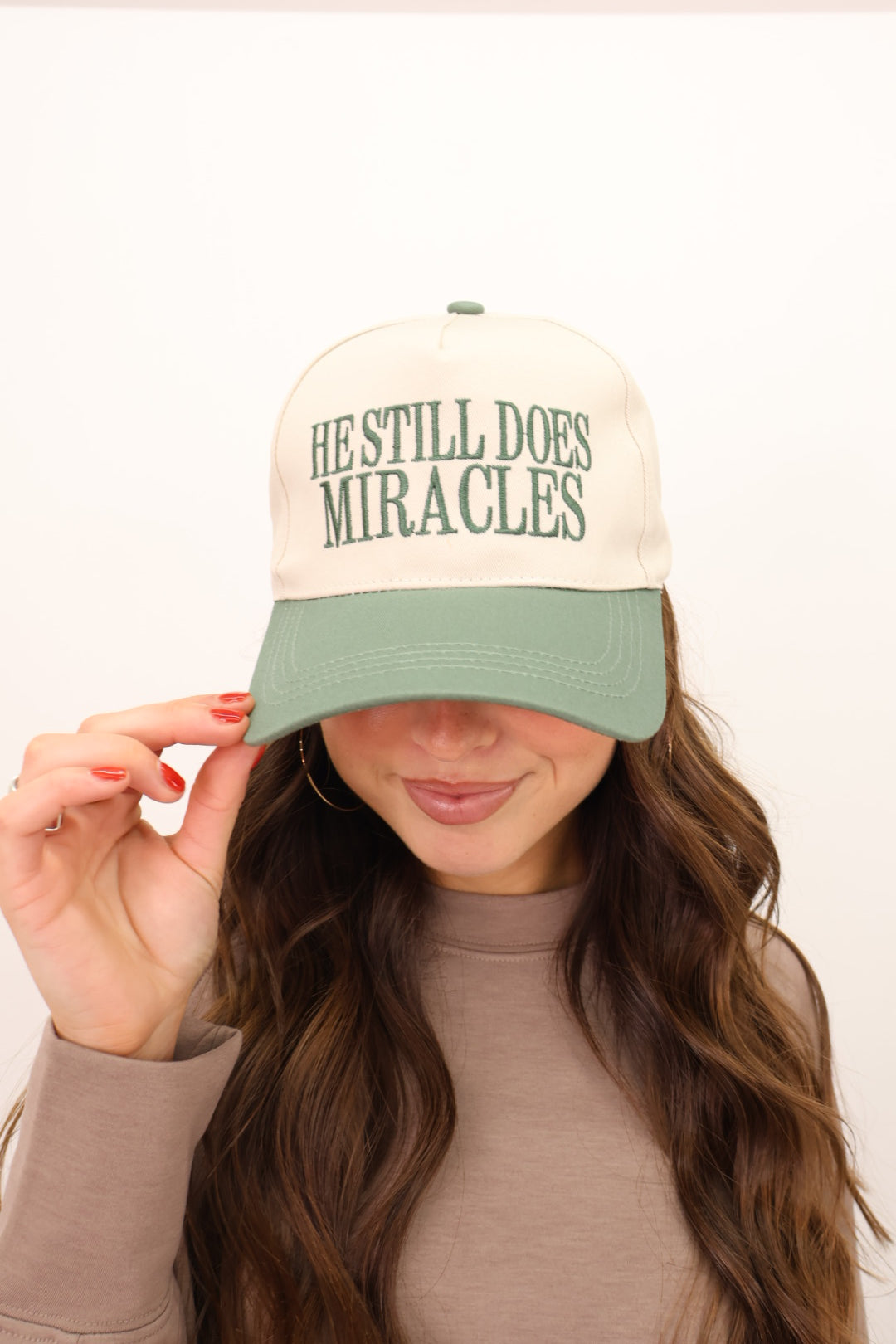 DOORBUSTER He Still Does Miracles Embroidered Cap - Green