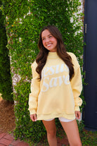 Jesus Saves Mockneck Pullover - Yellow