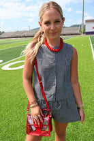 Clear Buckle Crossbody Bag - Red
