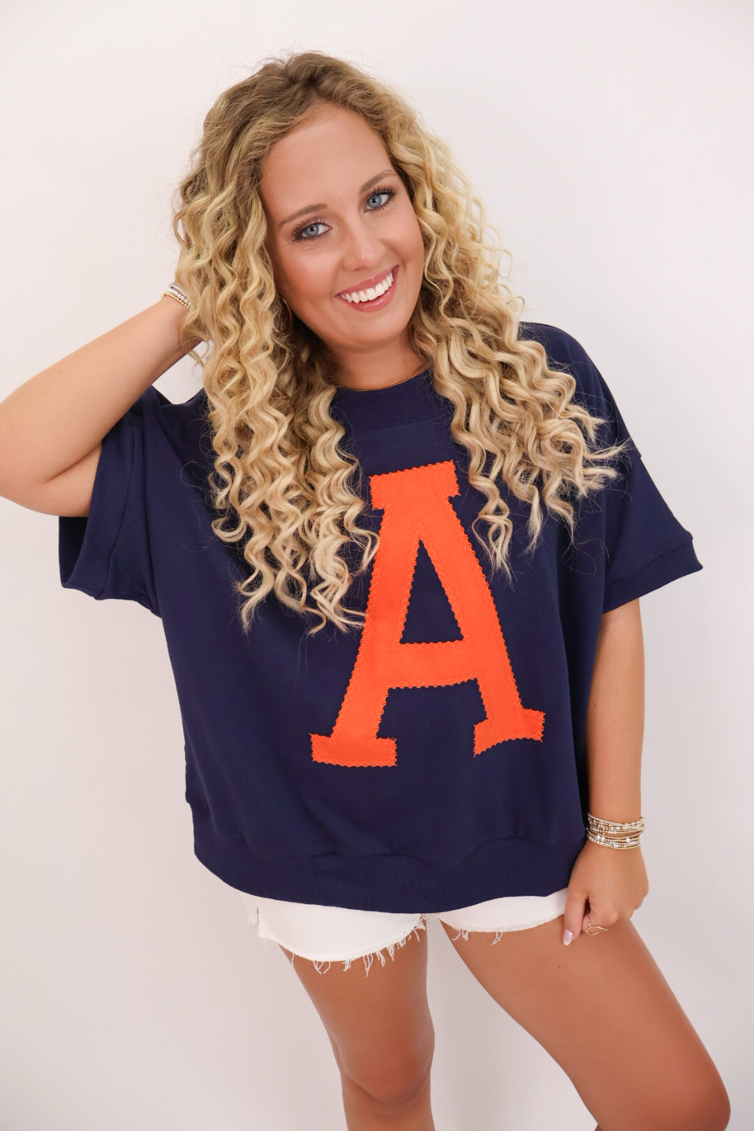 Short Sleeve “A” Pullover - Navy