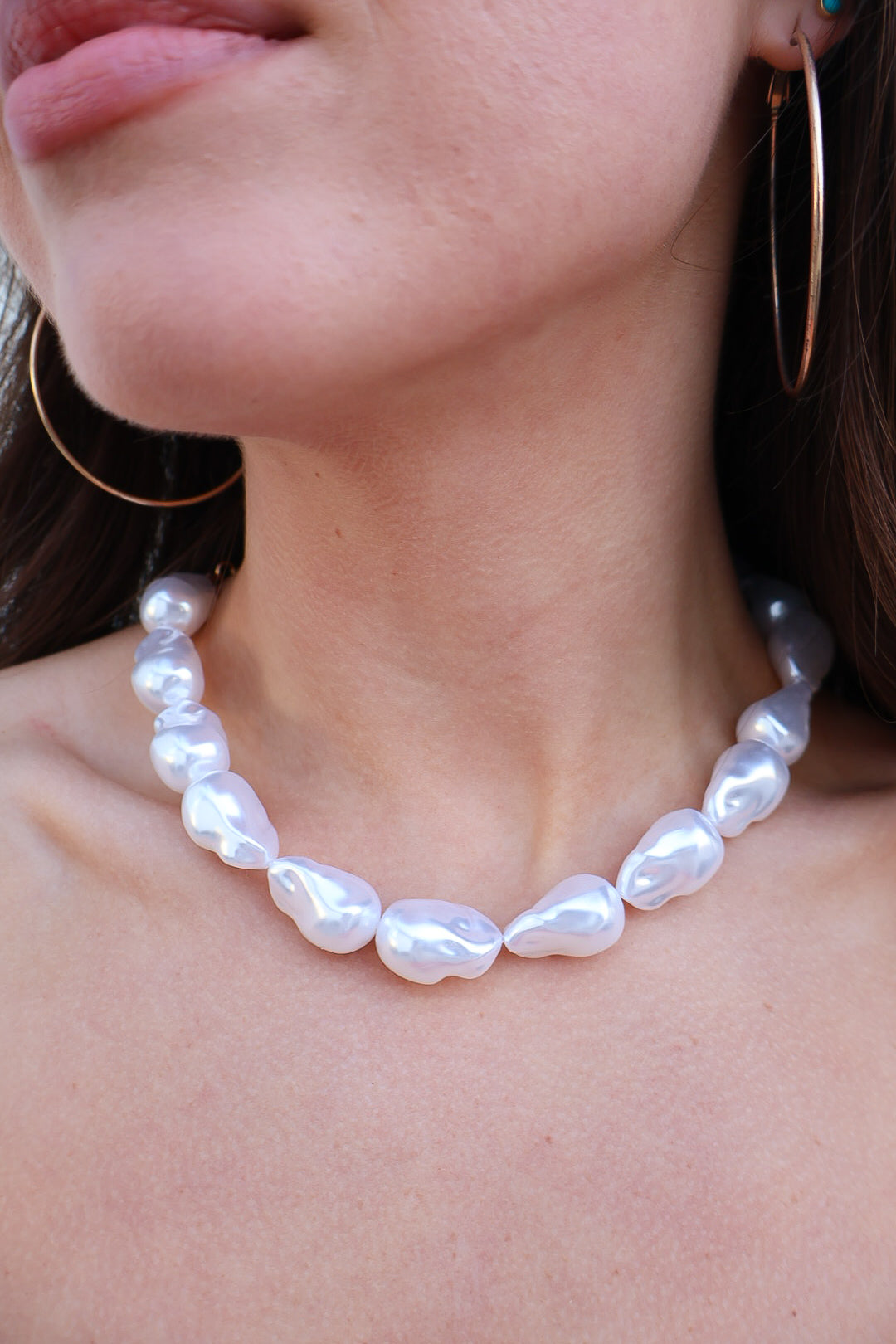 Baroque Pearl Statement Necklace