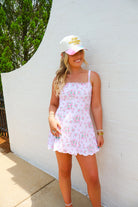 Pink Floral Athletic Dress