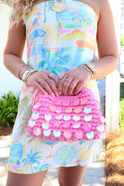 Tropez Sequin Beaded Handbag- Pink