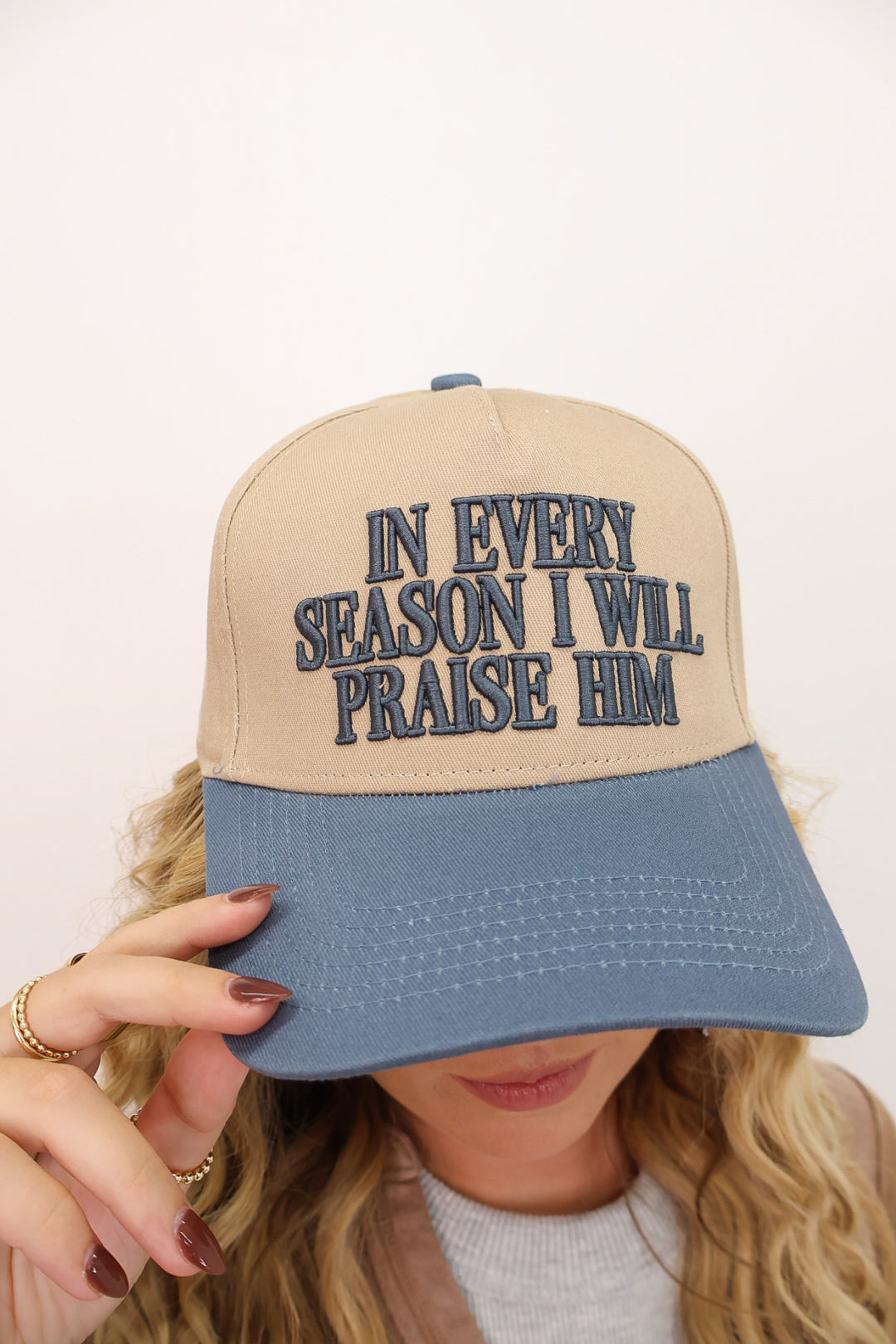 I Will Praise Him Embroidered Hat