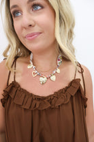 Gold Hearts Charm Necklace