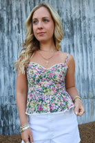 Garden Party Cami Peplum Top