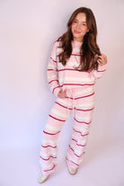 Cozy Pink Striped Lounge Set