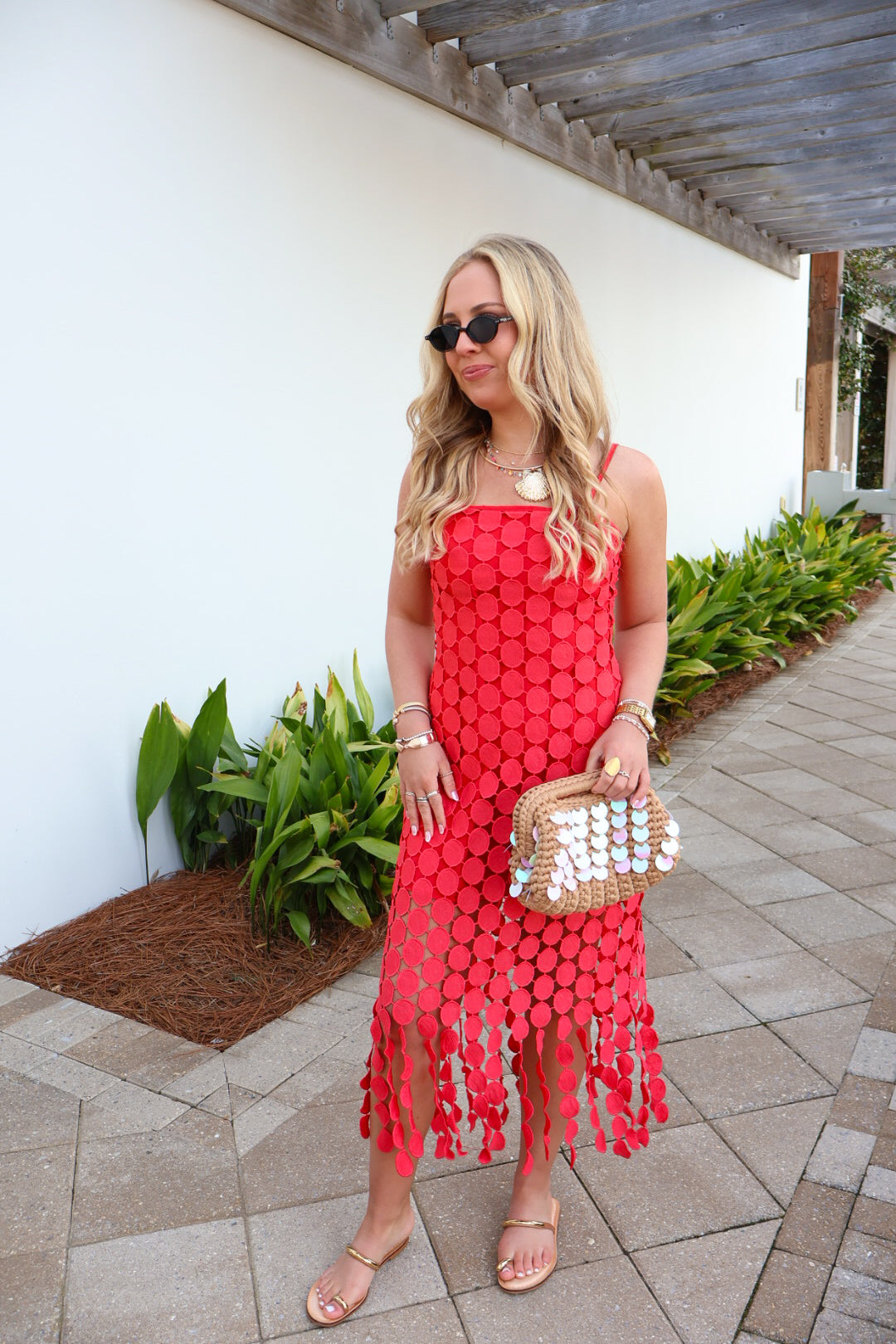 Sunset Fringe Midi Dress