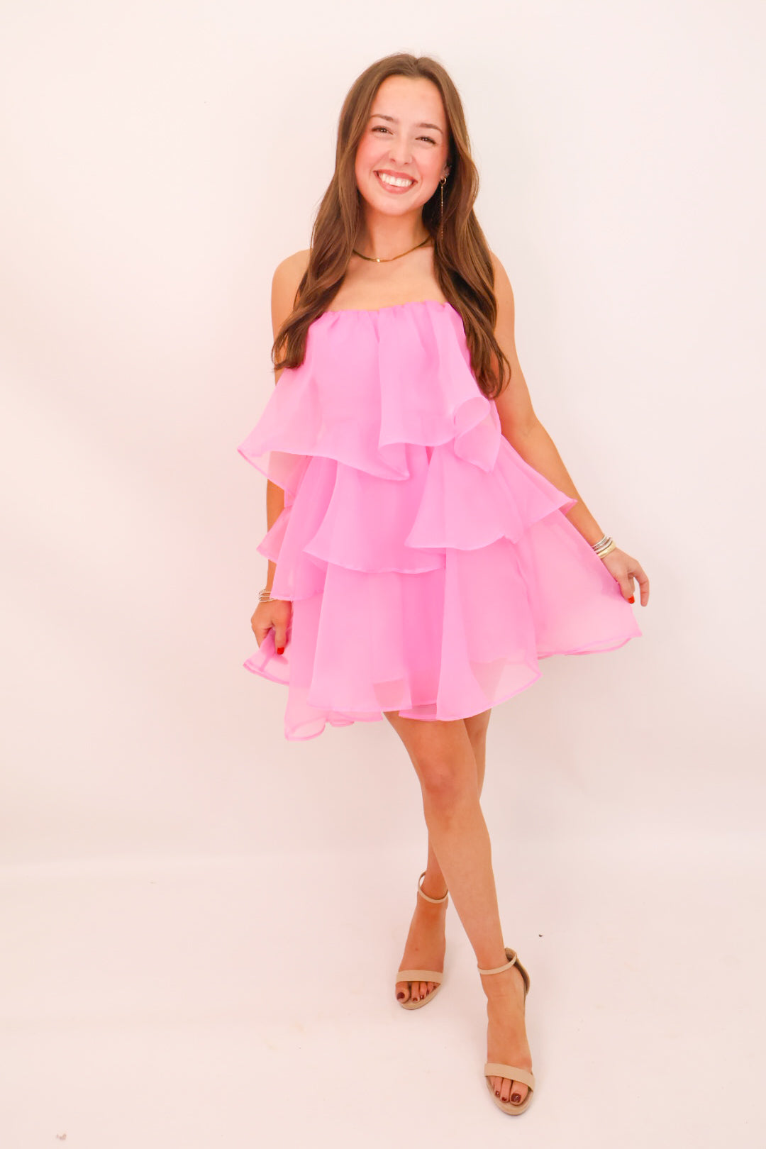 ワンピース overdue flair : 25SS / ORGANZA BALLOON MINI DRESS (2colors) Yellow Metallic Bubble Sleeve Flared Mini Dress– PinkBlush