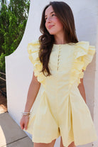 Butter Yellow Ruffle Romper