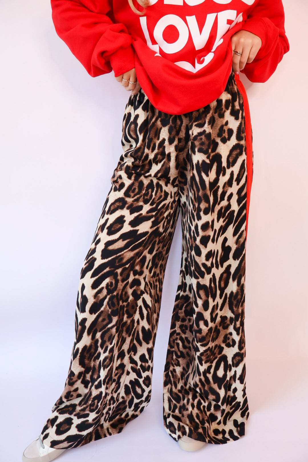Bold Leopard Wide Leg Pants