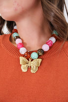 Butterfly Beaded Necklace