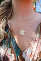 Round Gold Cross Medallion Necklace
