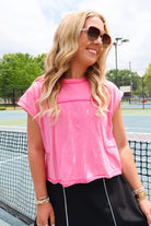 Washed Cropped Everyday Tee
- Pink