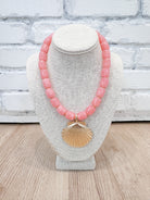 Coral Shell Pendant Necklace