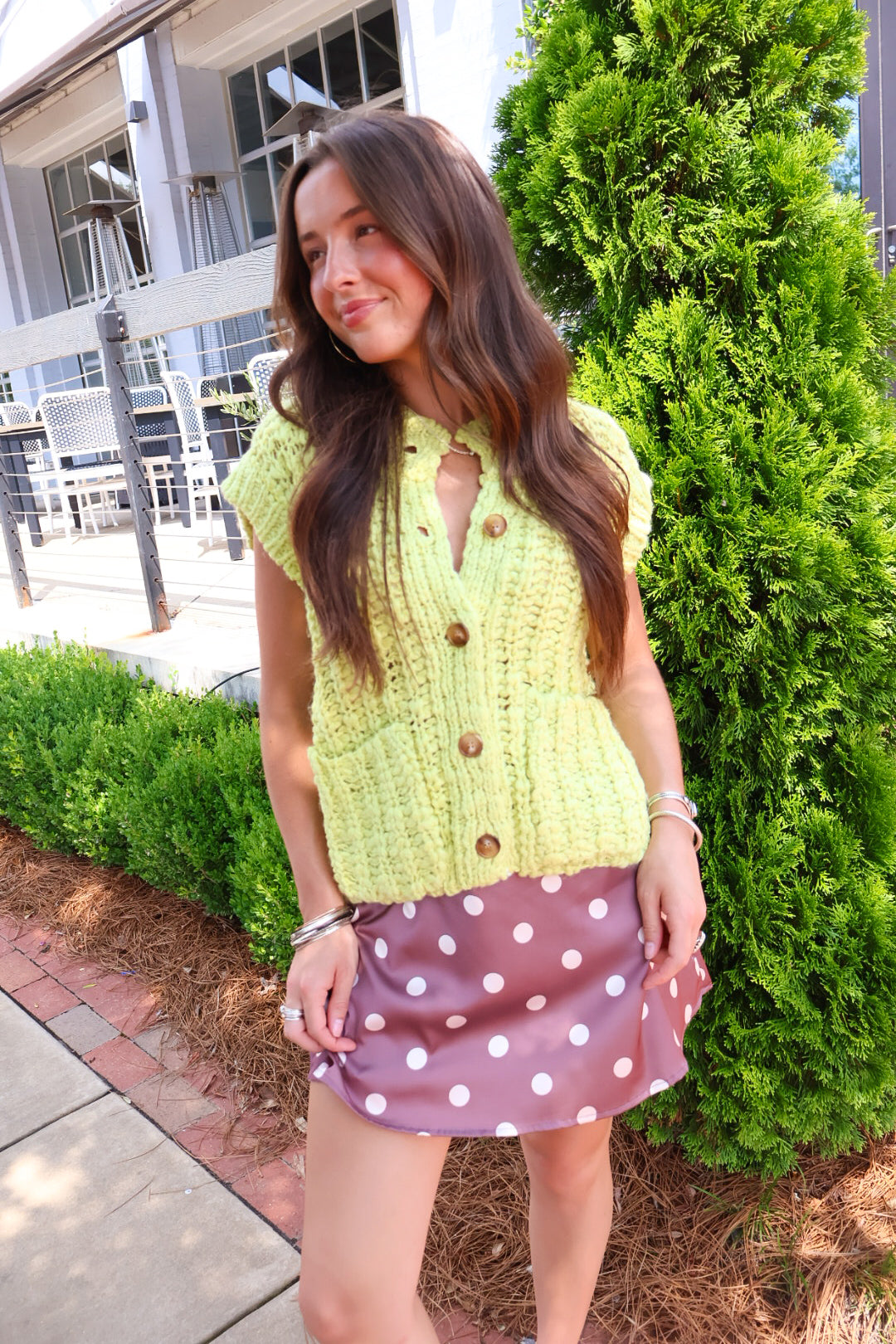 Lime Chunky Sleeveless Sweater