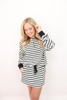 Striped Henley and Skort Casual Set