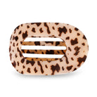 TELETIES Medium Flat Round Hair Clip - Blonde Tortoise