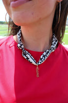 Bama Script Charm Scarf Necklace
