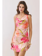 Blushing Bloom One Shoulder Mini Dress