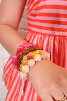Coastal Candy Stretch Bracelet Set - Peach Mix