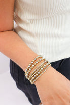 Two-Tone Gold + Silver Beaded Bracelet Stack