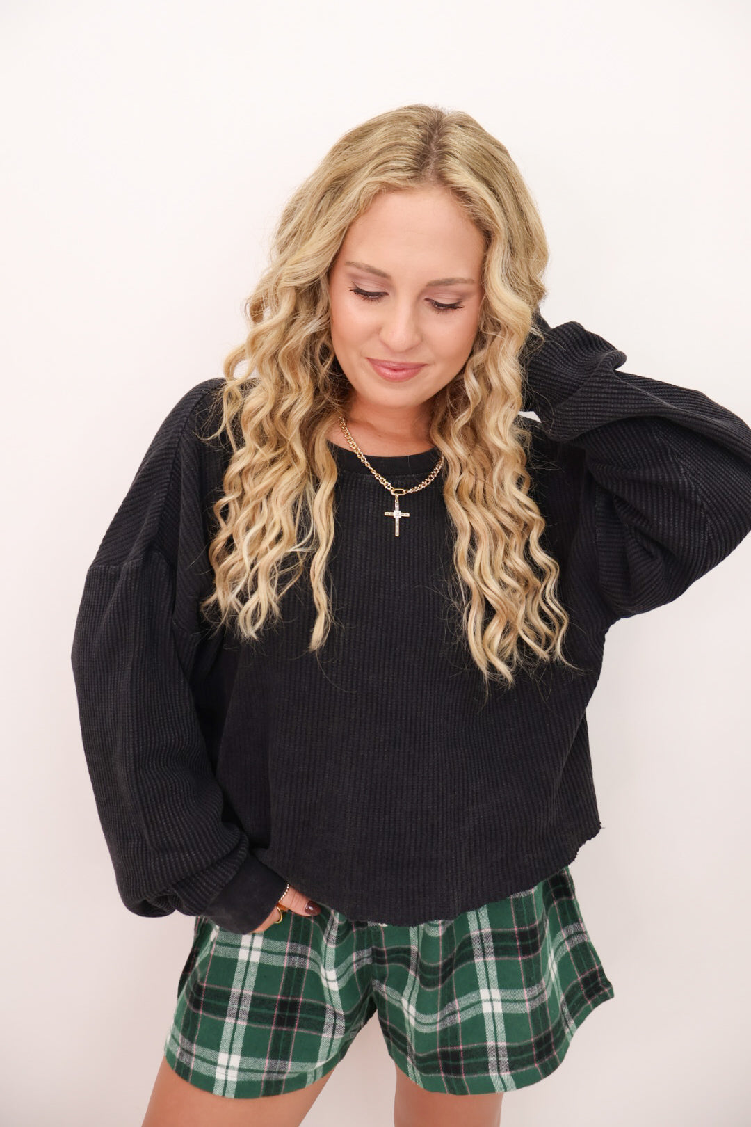 Thermal Boxy Top - Black