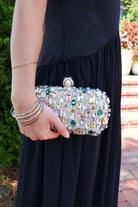 Rhinestone Hard Case Clutch
