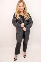 Sequin Sweater Duster Cardigan