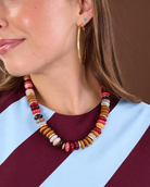 Multi Color Wood Bead Necklace