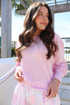 Lightweight Open Back Sweater - Light Pink