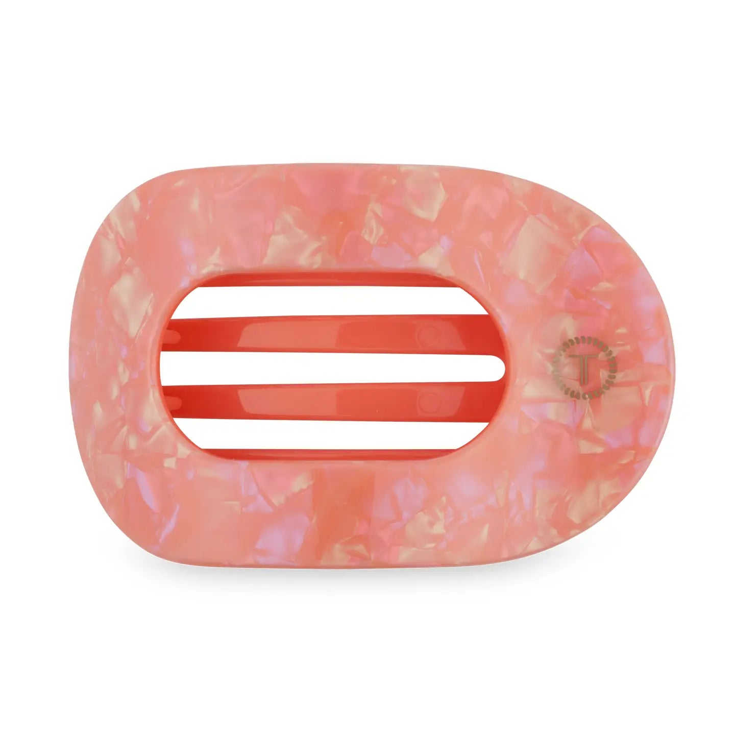 TELETIES Medium Flat Round Hair Clip - Dreamsicle