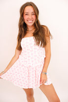 Pink Bow Ruffle Athletic Dress