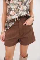 Brown Utility Shorts