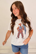 Vintage white Auburn Tigers War Eagle Hey Aubie pennant tee — view 4