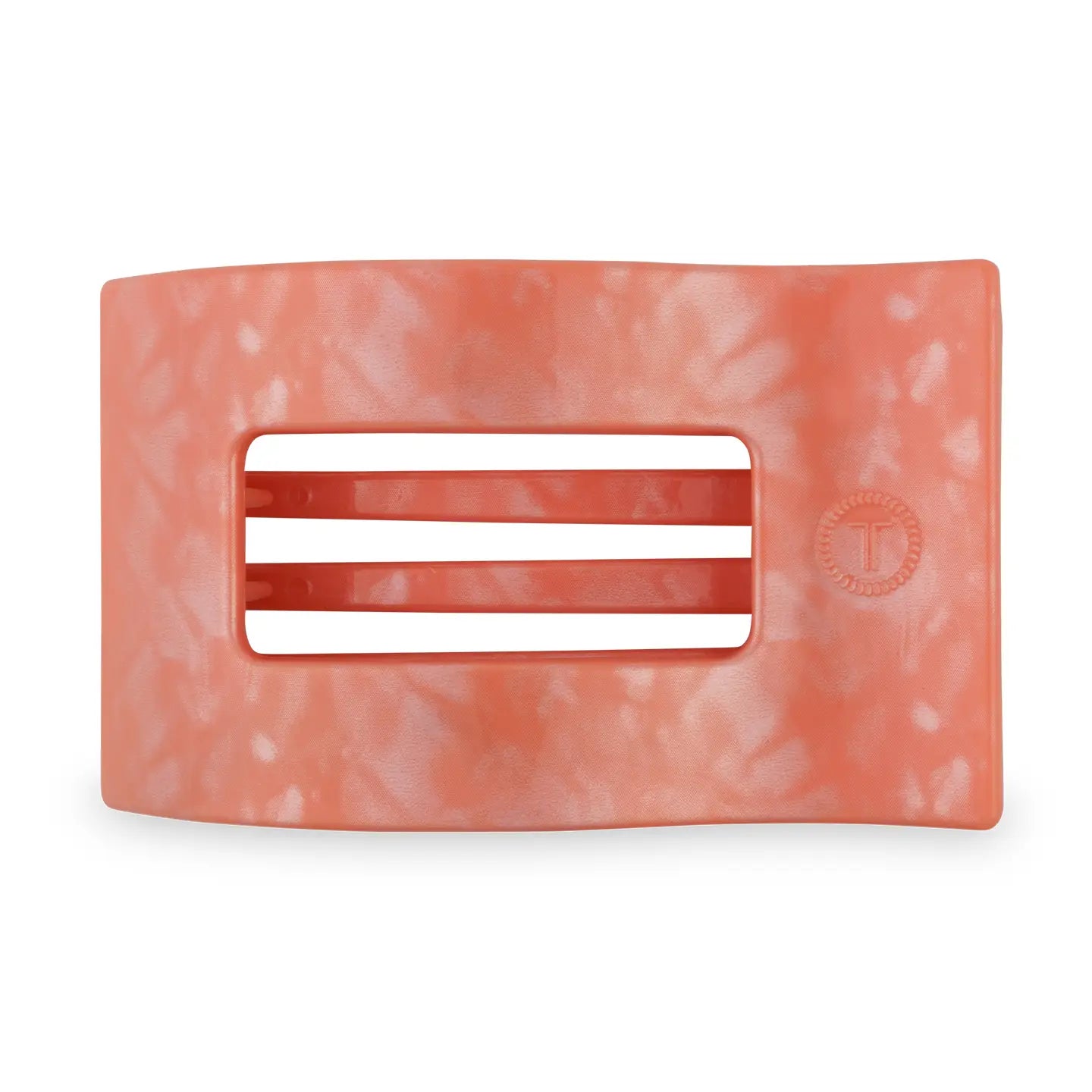 TELETIES Medium Flat Rectangle Hair Clip - Dreamsicle