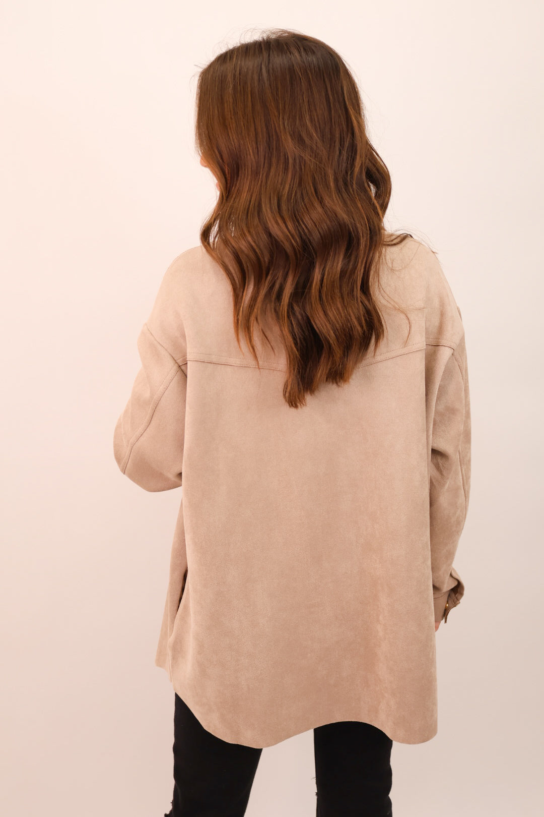 Faux Suede Light Mocha Shacket – Moda Boutique
