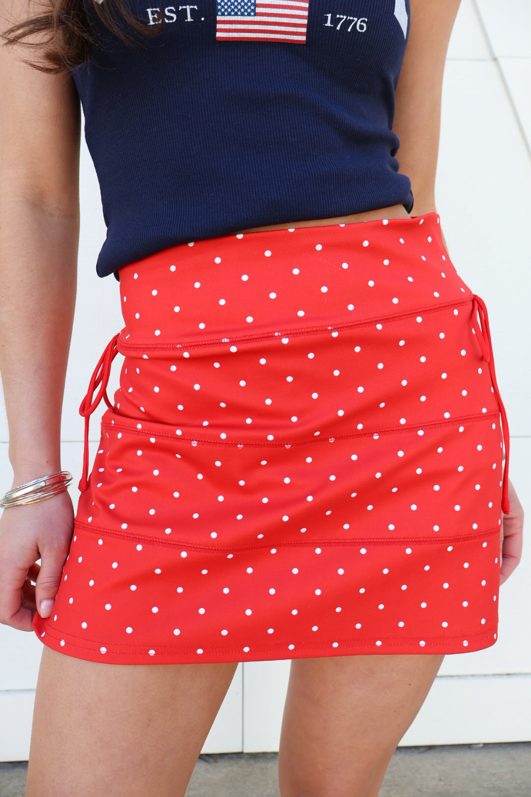 Red Polka Dot Active Skort