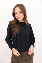 Essential Knit Pullover Sweater - Black
